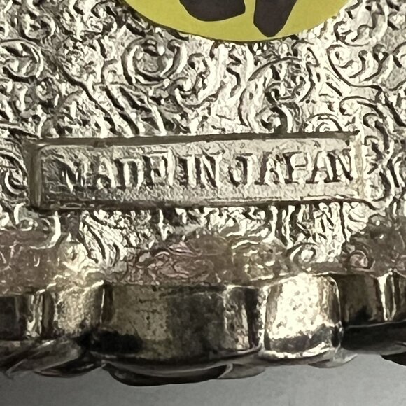 Vintage Silver Plated Blue Velvet Trinket Footed Music Box Roses Made In Japan - Picture 3 of 16